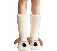 HiyyFloy Womens Super Soft Cute Cartoon Animal Fuzzy Cozy Non-slip Winter Slipper Socks Carpet Sock for Autumn Winter