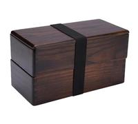 HiyyFloy Wood Bento Box, Lunch Boxes, Japanese Traditional Natural Wooden Lunch Containers Women's Men's Adult, Lunch Containers Double Layer Wooden Box for Picnic Sushi