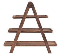 HiyyFloy Wooden 3 Tier Serving Tray, Detachable Cupcake Stand, Rectangle Serving Platter Three Tiered Tray Stand,Fruit,Appetizer,Dessert Decorative Tray Decor