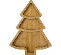 HiyyFloy Wooden Appetizer Tray Christmas Tree Hat Pattern Tray Sushi Food Plate Christmas Tree Serving Board Reusable Cheese Charcuterie Board
