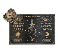 HiyyFloy Wooden Black Ouija Board Set Wood Board Pendulum Board Dowsing Divination Board Wiccan Altar Supplies Wiccan Gifts