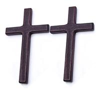 HiyyFloy Wooden Cross 2pcs Vintage Religious Catholic Handcrafted Plaque 4.7inch Small Hanging Wall Crucifix Hanging Cross for Home Wall Decor