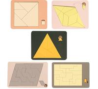 HiyyFloy Wooden Geometric Puzzles Challenge Impossible Brain Burning Decompression Mind Brain Teaser Jigsaw Puzzle for Adults Kids