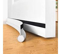 HIZH Draft ExcluderDoors,Door Draft Stopper Bottom One Sided Door Draft Blocker,37'' Cutable Under Door Draft Blocker Insulator Door Seal Weather Stripping Front Doors,White,White 1 Pack