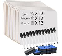 Hiziwimi 12 Pack Dry Erase Mini Whiteboards, 11.8X8.8 Inches Double-Sided Small White Board for Classroom Students Teachers, Portable Mini Whiteboard for School, Office, Home