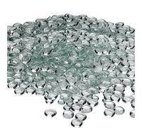 Hiziwimi 1800g(About 400Pcs) Decorative Glass Pebbles, Transparent Glass Pebbles, 17-20MM Decorative Glass Stones Granulates, Glass Beads for Aquariums, Gardens, Crafts & Vase Decoration