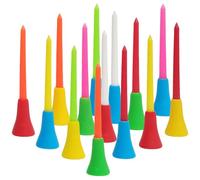 Hiziwimi 50 Pcs Plastic 83 mm Golf Tees, Multi-colored 3 1/4 inches Golf Tees with Rubber Cushion Tops, Durable Golf Training Accessories, Ideal as Gifts for Golf Beginners and Enthusiasts(50)