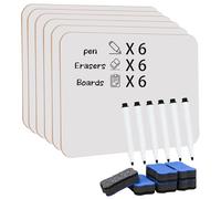 Hiziwimi 6 Pack Dry Erase Mini Whiteboards, 11.8X8.2 Inches Double-Sided Small A4 White Board for Classroom Students Teachers, Portable Mini Whiteboard for School, Office, Home