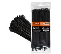 Hizon 100 Pack of Black Cable Ties, 200mm x 3.6mm, 8" Premium Tie Wraps, Nylon Zip Ties, Perfect for Home, Office, Garage and Workshop…