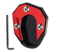 HIZORB Extension Pad Foot Side Kickstand For SYM JET-X 125 JET-X 150 X125 X150 JETX Motorcycle Enlarge Parking Kick Stand Extension Pad Plate Pedal(Black- Silver)