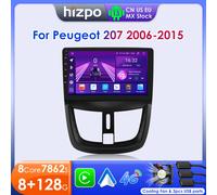 Hizpo 2 Din Android 14 For PEUGEOT 207 207CC 2006-2015 Car Radio Multimedia Video Player Navigation Autoradio CarPlay Stereo RDS 8cores 2G 32G-W1-4G