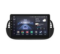 Hizpo 9 Inch Touchscreen Car Radio Compatible with Fiat 500 2007-2014 - CarPlay/Android Car, 8-Core, 32GB, DAB, WiFi 4G, Mirror Link (Black)