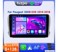 Hizpo Car Radio For Peugeot 2008 208 2014 - 2018 Wireless CarPlay Android Auto Intelligent Systems Autoraido No 2 din 2din DVD QS8PNC with 360 CAM