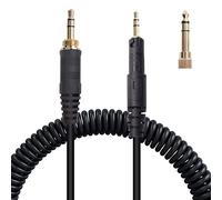 Hizsoaor ATH-M50x Replacement Cable, Audio Cable Compatible with Audio Technica ATH-M50x、ATH-M40x、ATH-M70x、ATH-M60x Coiled AUX Headphone Extension Cable with 6.35mm(1/4") Adapter(4ft extends to 10ft)
