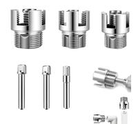 HJ-fuzhou 3Pcs PVC Pipe Threader Kit 1/2" & 3/4" & 1" NPT, Pipe Threading Tool Pipe Thread Cutting Tool Pipe Thread Cutter Thread Chaser Kit for Drill External Pipe Threading Tool Quick Change