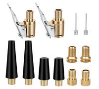 HJ-fuzhou Valve Lever Plug air Chuck, 12PCS Tyre Inflator Adapter Set, Brass Tyre Valve Air Pump Clip, Tire Air Chuck with Clip Adapter, Air Pump Nozzle Adapter Kit for Air Compressor Pump