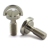HJ Garden 2pcs 1/4-20 Thread D-Ring Stainless Steel Camera Fixing Screws for Camera Tripod Monopod QR Plate,D Shaft Quick Release Plate Mounting Screw 17mm Length