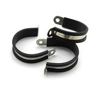 HJ Garden 6 Pack 1.5" Rubber Coated 304 Stainless Steel Cable Clip