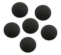HJ Garden 6PCS Black Wall Protectors Door Handle Bumpers Buffer Guard Doorknob Rubber Self Adhesive Silencer Crash Pad for Home Office Doorstop Door Stopper