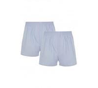 HJ Hall 2 Pack Pure Cotton Woven Boxers - Light Blue