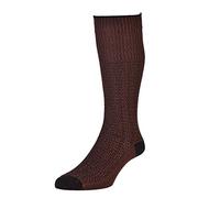 HJ Hall 2 Pairs Gents Indestructible Marl Half Hose Socks HJ4 Brown 6-11