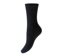 HJ Hall Diabetic Cotton Socks size 4-7 Black HJ1351