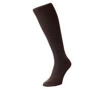 HJ Hall Immaculate Half-Hose Wool Rich Socks HJ75 Dark Brown 6-11