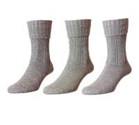 HJ Hall Men Classic Boot Socks - Grey, Size 4-7