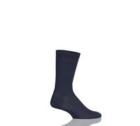 HJ Hall Men's Bamboo Softop Socks, Blue (Navy), 7-10 (Size: 6-11)