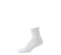 Hj Hall Men's Cotton Rich Short Diabetic Socks (Pack of 2) Breathable Design with Cushioned Sole for Comfort and Circulation White 6-11