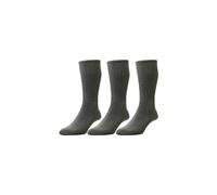HJ Hall Men's Diabetic Cotton Socks (HJ1351) in Mid Grey (3 Pair Pack) in 11-13 UK