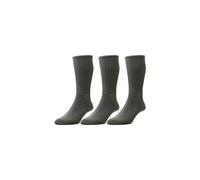 HJ Hall Men's Diabetic Cotton Socks (HJ1351) in Mid Grey (3 Pair Pack) in 6-11 UK