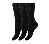 HJ Hall Men's Original Cotton Softop Socks - HJ91 (3-Pair), Ventilated Breathable Non-Elastic Top Diabetic Socks for Sensitive, Blister Prone, & Swollen Feet (Black, UK Size 6-11)