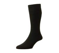 HJ HALL Men's The Original Wool Softop Socks, Black, Size 13 to 15