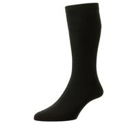 HJ HALL Men's The Original Wool Softop Socks, Black, Size 6 to 11