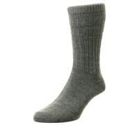 HJ Hall Men's Thermal Wool Softop Socks, Mid Grey, Size 6 to 11
