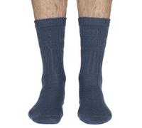 HJ Hall Men's Thermal Wool Softop Socks, Slate Blue, Size 6-11
