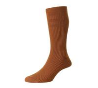 HJ Hall Softop Cotton Socks HJ91 Chestnut 6-11 (3 pairs)