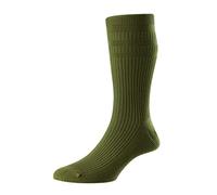 HJ Hall Softop Cotton Socks HJ91 Leaf Green 6-11 (3 pairs)