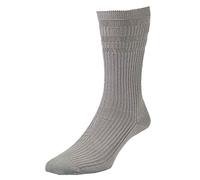 HJ Hall Softop HJ91 Cottom socks pack of 3, Mid Grey, 13 -15 UK