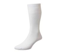 HJ Hall Softop HJ91 The Original Cotton Rich Non Elastic Socks UK 6-11, 11-13 and 13-15 (UK 6-11 Eur 39-45, White)