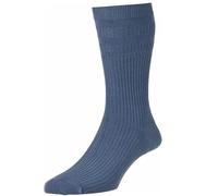 HJ Hall Softop Mens Cotton Socks HJ91 Slate Blue 6-11