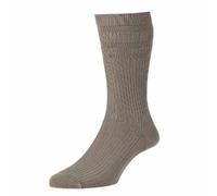HJ Hall Softop Mens Cotton Socks HJ91 Taupe 11-13