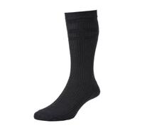 HJ Hall Softop Mens Cushion Sole Wool HJ92 Charcoal 6-11