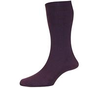 HJ Hall SoftopTM HJ91 The Original Cotton Rich Non Elastic Socks UK 6-11, 11-13 and 13-15 (UK 6-11 Eur 39-46, Damson)