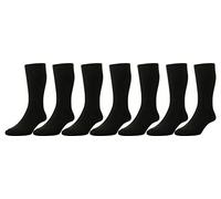 HJ Hall's Men's Diabetic Cotton Socks (HJ1351) in Black (7 Pair Pack) in 11-13 UK
