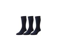 HJ Hall's Men's Diabetic Cotton Socks (HJ1351) in Navy (3 Pair Pack) in 11-13 UK