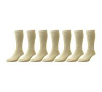 HJ Hall's Men's Diabetic Cotton Socks (HJ1351) in Oatmeal (7 Pair Pack) in 6-11 UK