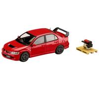 HJ64 1/64 Mitsubishi Lancer Evolution 8 MR GSR Engine Screen Model Solid Finish Red