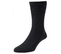HJ90 Hall MENS SOFTOP No Elastic Wool Rich Socks 11-13 3pk Black